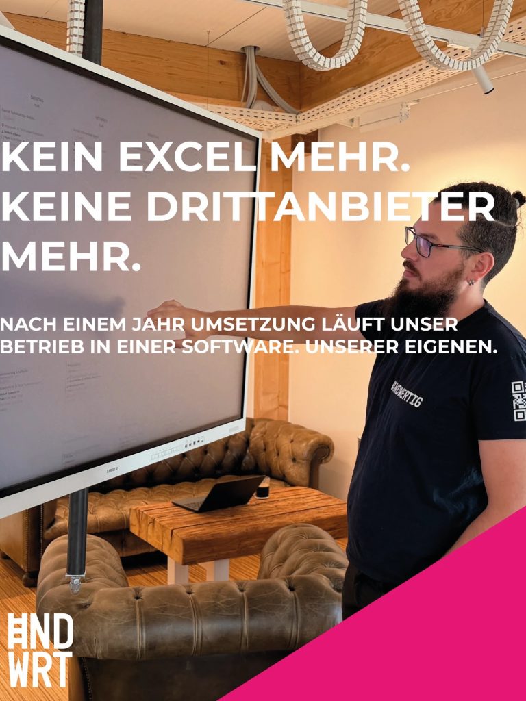 Kein Excel mehr. Keine Drittanbieter mehr. Ein Jahr Umsetzung. – Beitrag vom 26.10.2026, Handwertig GmbH