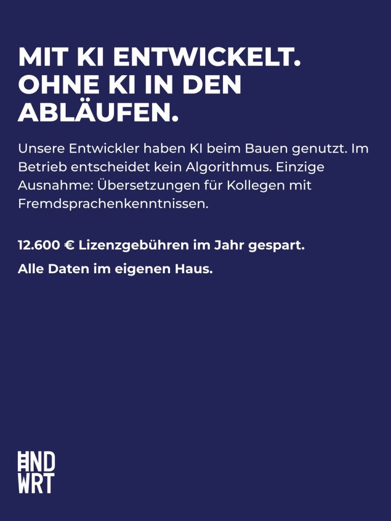 Kein Excel mehr. Keine Drittanbieter mehr. Ein Jahr Umsetzung. – Bild 2 von 10, Handwertig GmbH