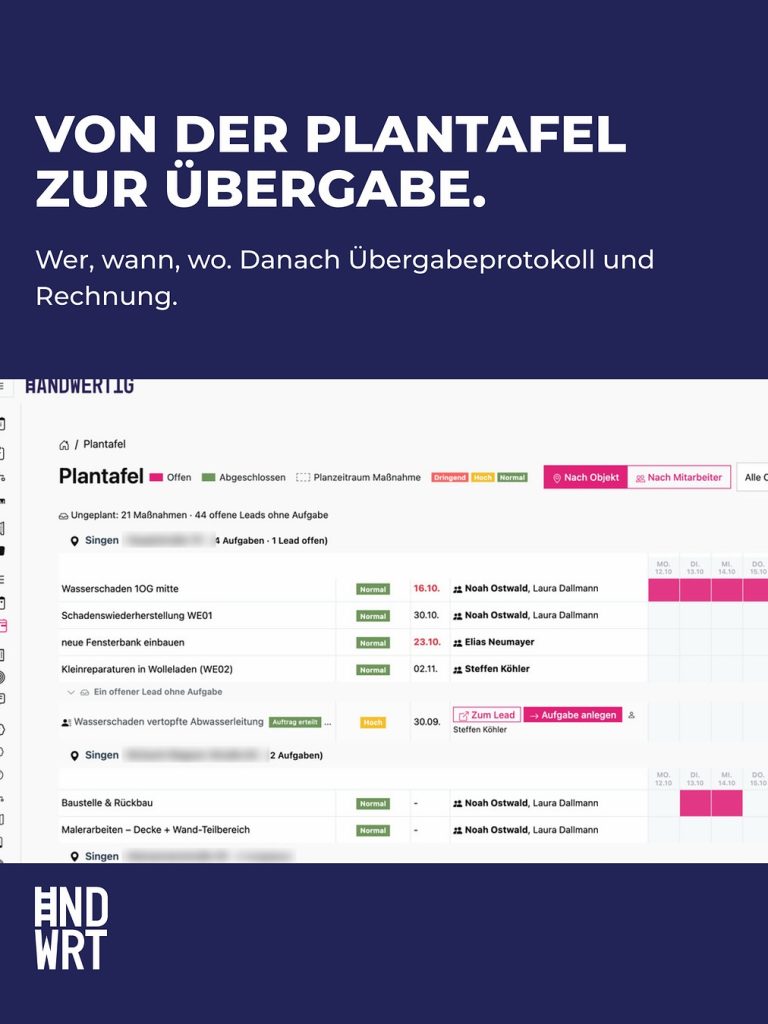 Kein Excel mehr. Keine Drittanbieter mehr. Ein Jahr Umsetzung. – Bild 6 von 10, Handwertig GmbH