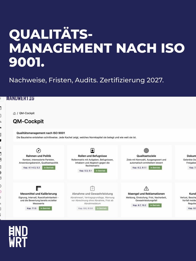 Kein Excel mehr. Keine Drittanbieter mehr. Ein Jahr Umsetzung. – Bild 9 von 10, Handwertig GmbH